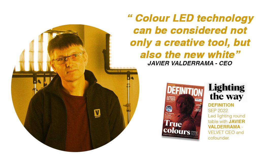 LED Lighting round table at Definition Magazine with VELVET -SEP’22